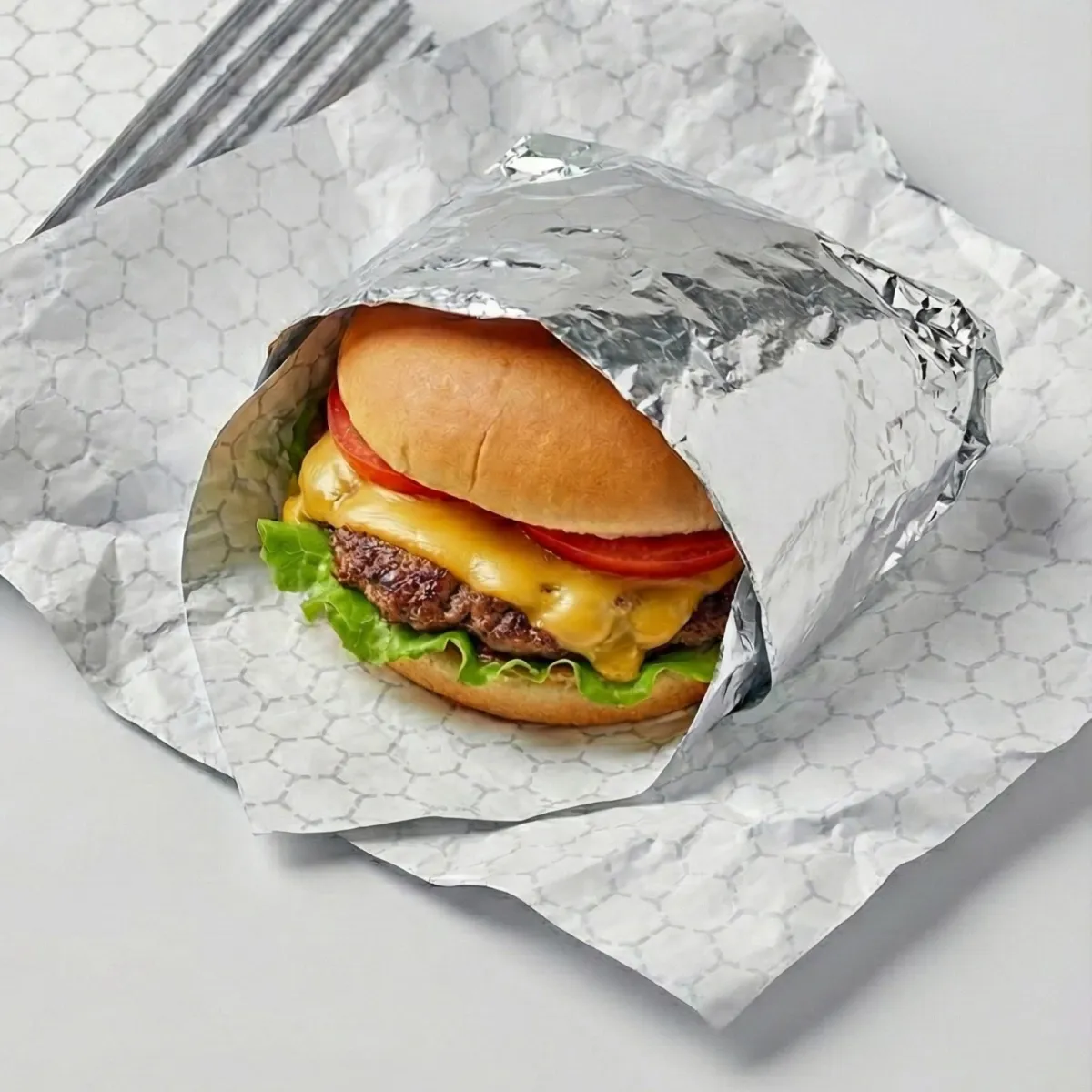 Papel de hamburguesa aluminio (500 u)