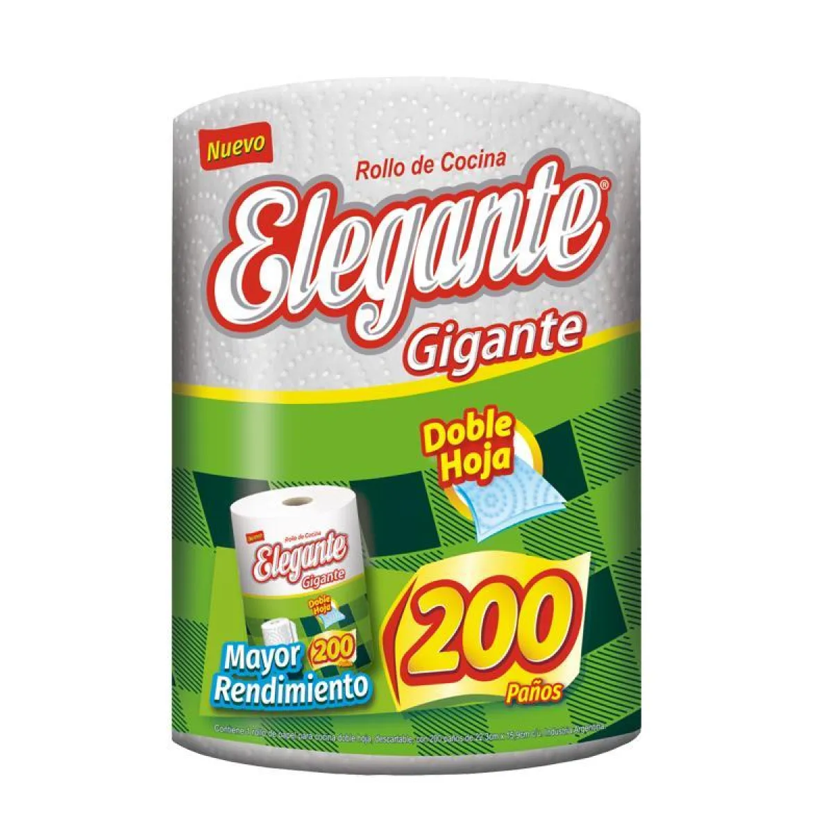 Rollo de cocina elegante de 200 paños (bolson de 12 unidades)