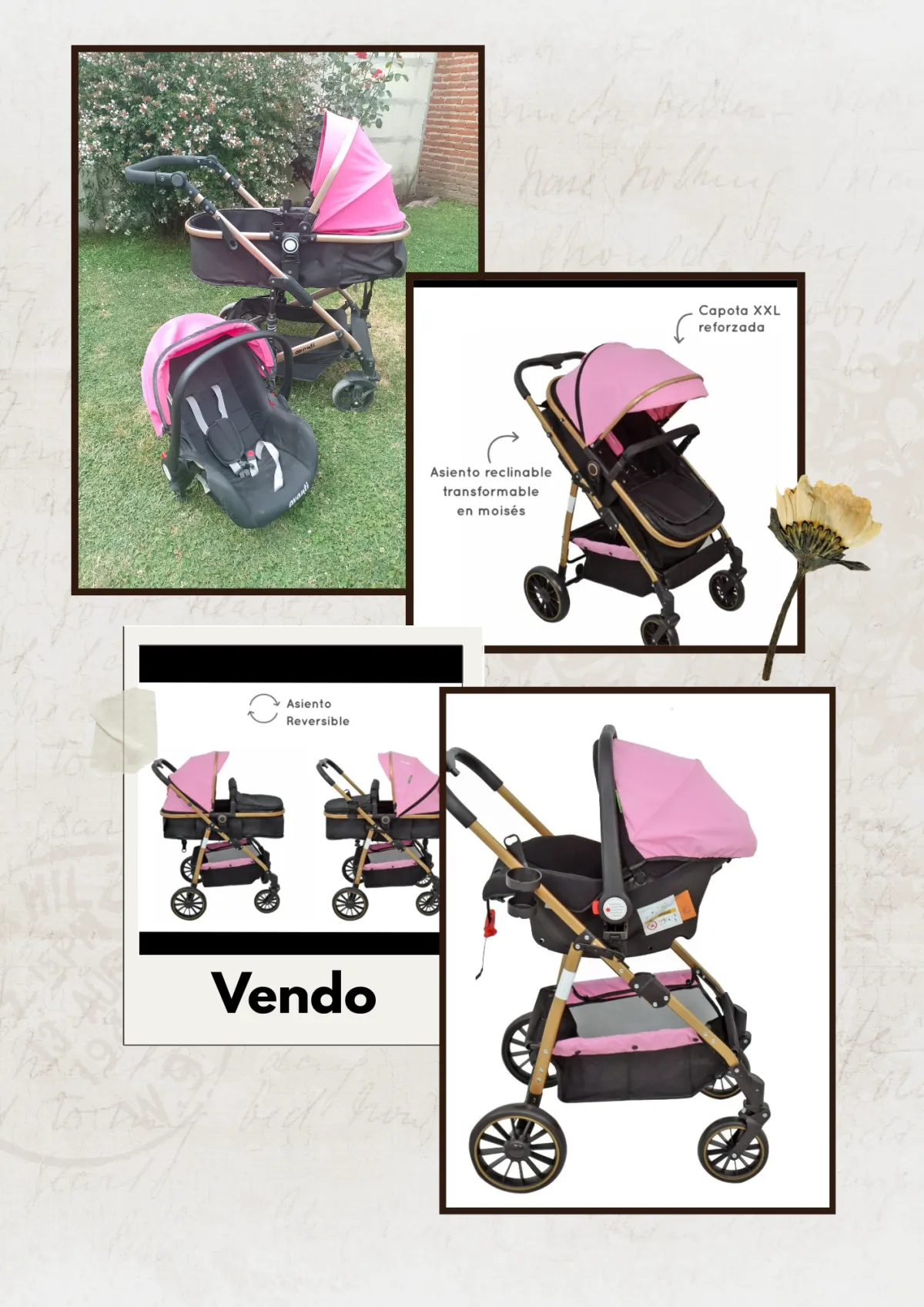 Cochecito de bebe 3 en 1